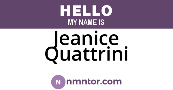 Jeanice Quattrini