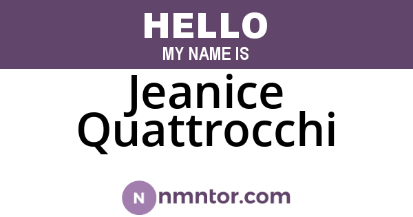 Jeanice Quattrocchi