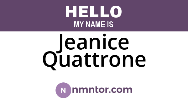 Jeanice Quattrone