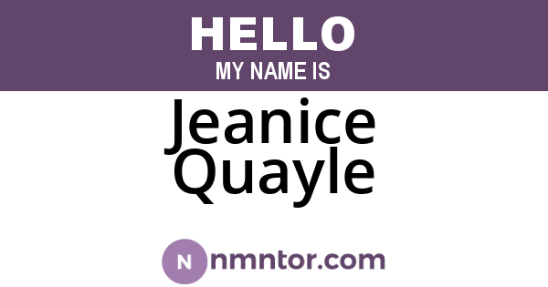 Jeanice Quayle