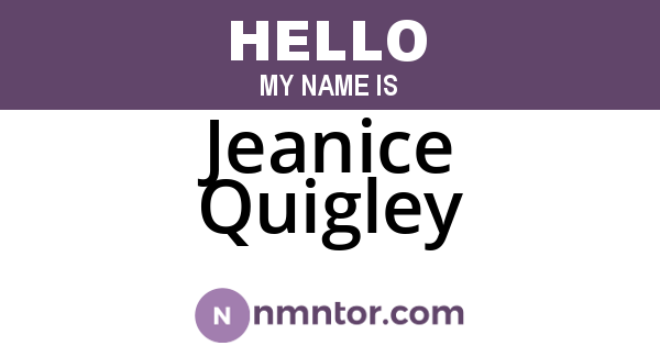 Jeanice Quigley