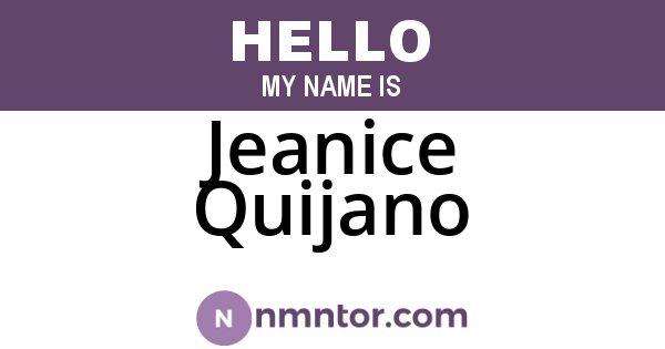 Jeanice Quijano