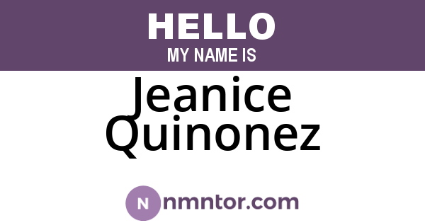 Jeanice Quinonez