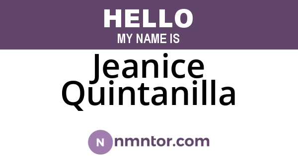 Jeanice Quintanilla