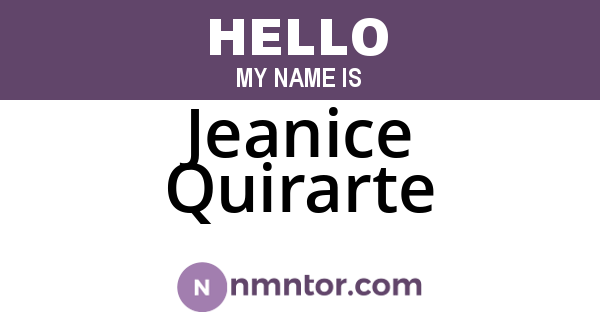 Jeanice Quirarte