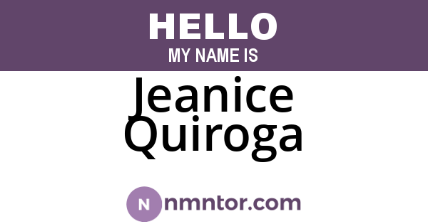 Jeanice Quiroga