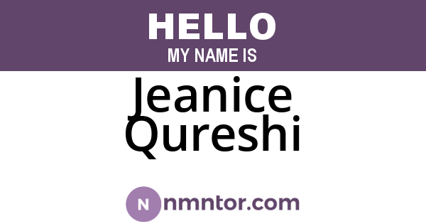 Jeanice Qureshi