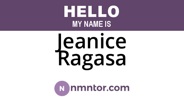 Jeanice Ragasa