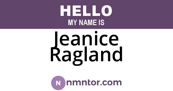 Jeanice Ragland