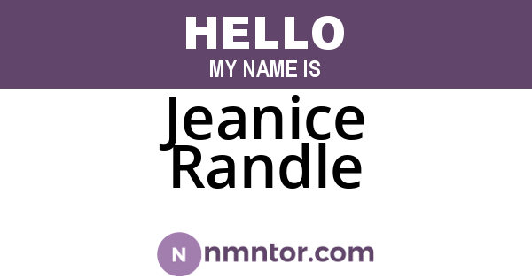 Jeanice Randle