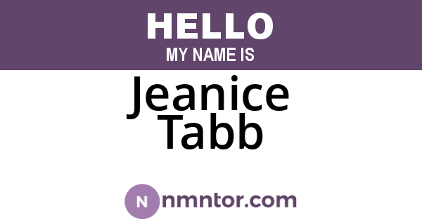 Jeanice Tabb