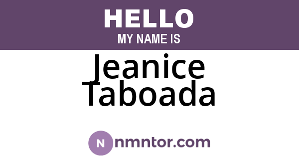 Jeanice Taboada