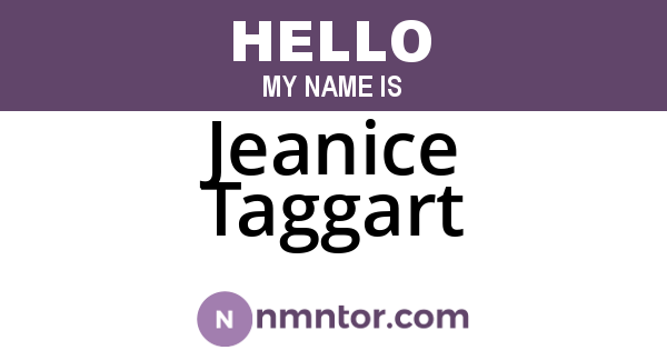 Jeanice Taggart