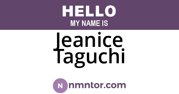 Jeanice Taguchi