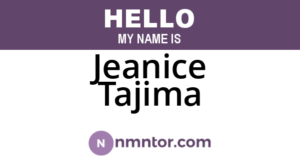 Jeanice Tajima