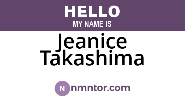 Jeanice Takashima