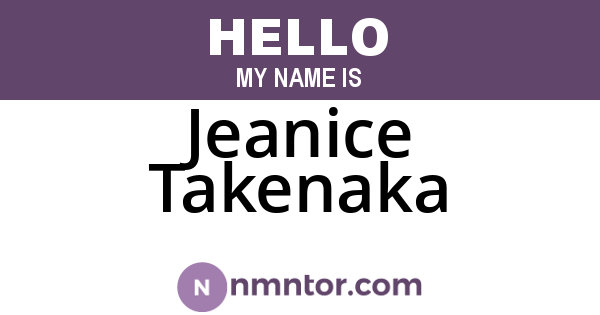Jeanice Takenaka