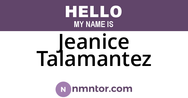 Jeanice Talamantez
