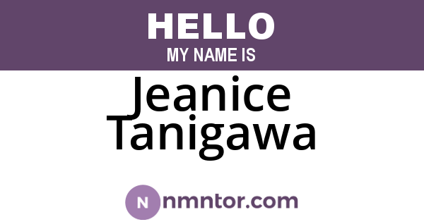 Jeanice Tanigawa