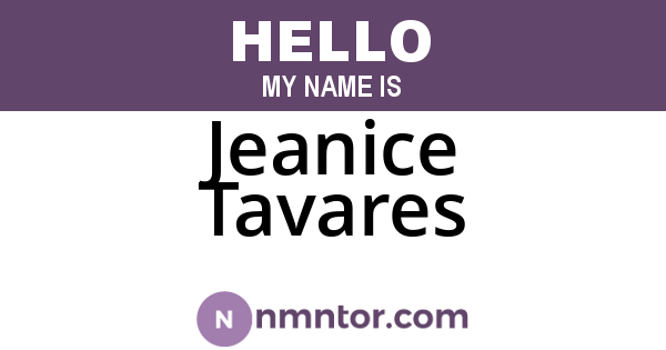 Jeanice Tavares