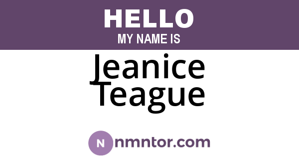 Jeanice Teague