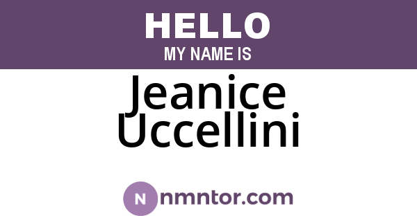 Jeanice Uccellini