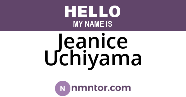 Jeanice Uchiyama