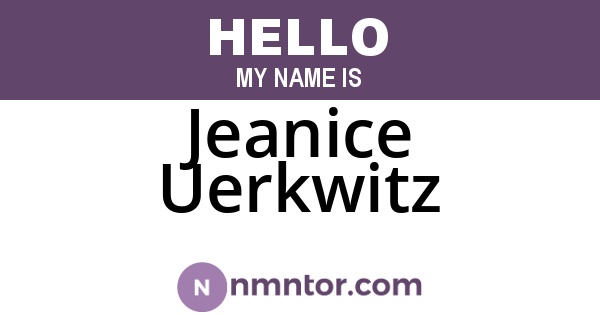 Jeanice Uerkwitz