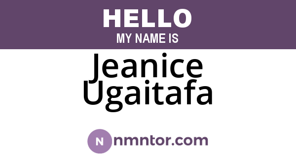 Jeanice Ugaitafa