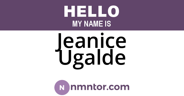 Jeanice Ugalde
