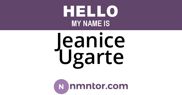 Jeanice Ugarte