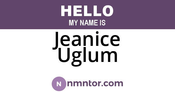 Jeanice Uglum