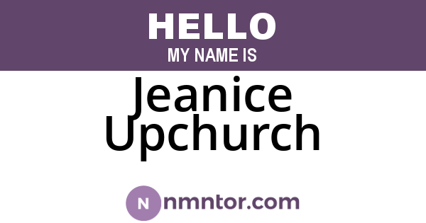 Jeanice Upchurch