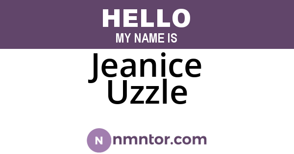 Jeanice Uzzle
