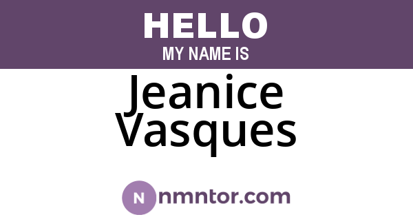 Jeanice Vasques