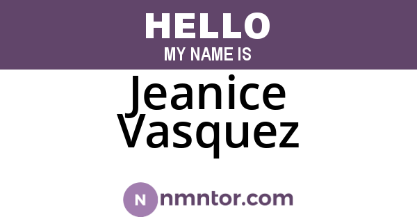 Jeanice Vasquez