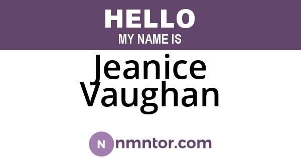 Jeanice Vaughan