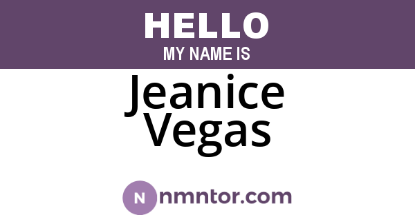 Jeanice Vegas