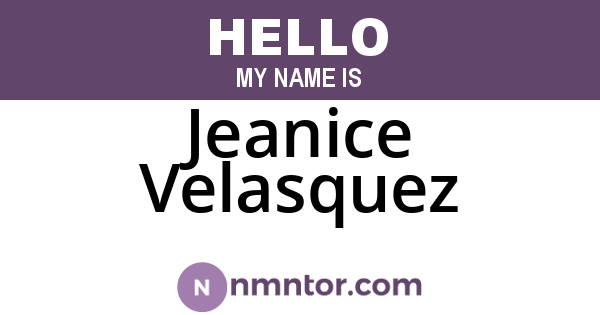 Jeanice Velasquez