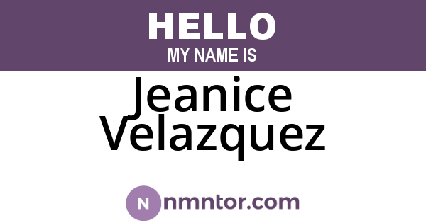 Jeanice Velazquez