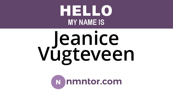 Jeanice Vugteveen