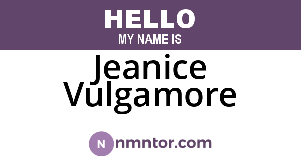 Jeanice Vulgamore