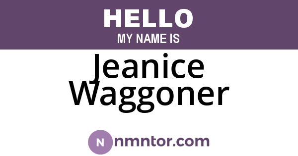 Jeanice Waggoner