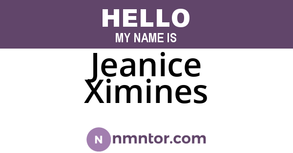 Jeanice Ximines