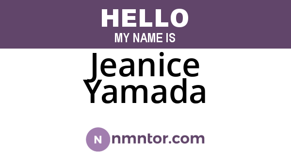 Jeanice Yamada