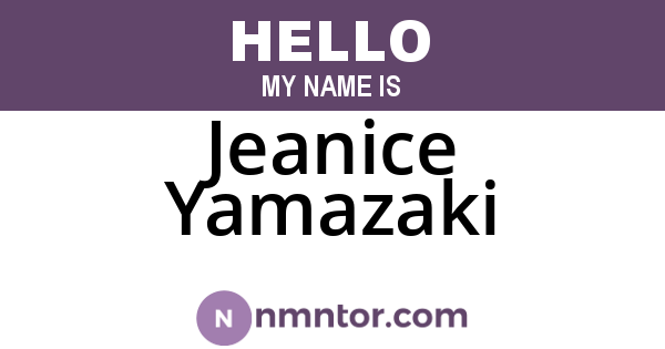 Jeanice Yamazaki