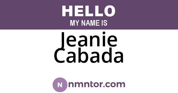 Jeanie Cabada