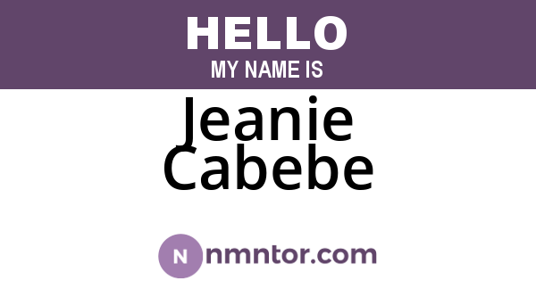 Jeanie Cabebe