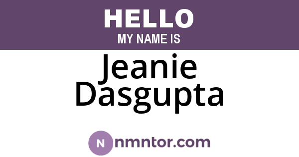 Jeanie Dasgupta