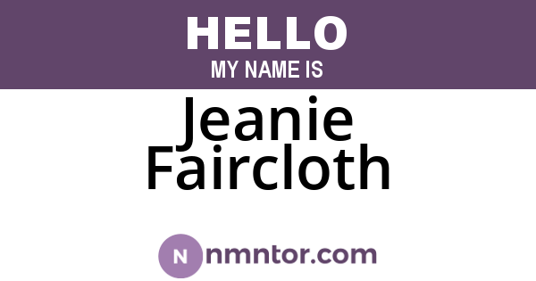 Jeanie Faircloth